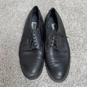 FLORSHEIM shoes black leather lace up Vibran Gumlite  Comfortech, 10 D, Oxford